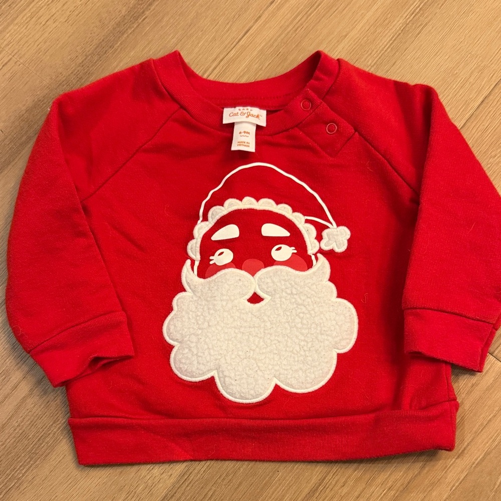 Cat & Jack Red Santa Sweatshirt
